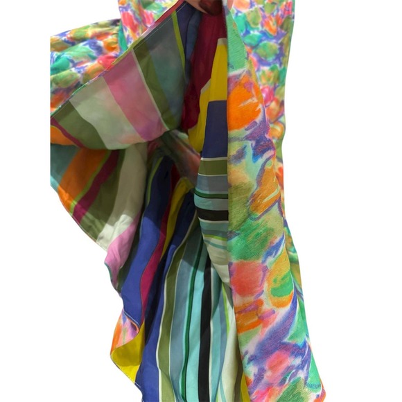 Hope for Flowers Tracy Reese Cupro Floral Ruffle Asymmetric Maxi Skirt XS - Picture 4 of 8